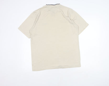 Umbro Beige Unisex Medium V-Neck T-Shirt