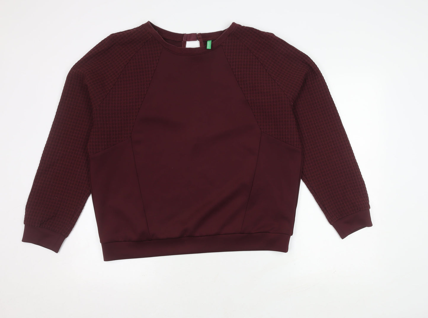 Womens UK Size L United Colors of Benetton Purple Pullover Jumper