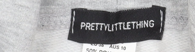 PrettyLittleThing Women's Grey Friends Pullover Hoodie Size S