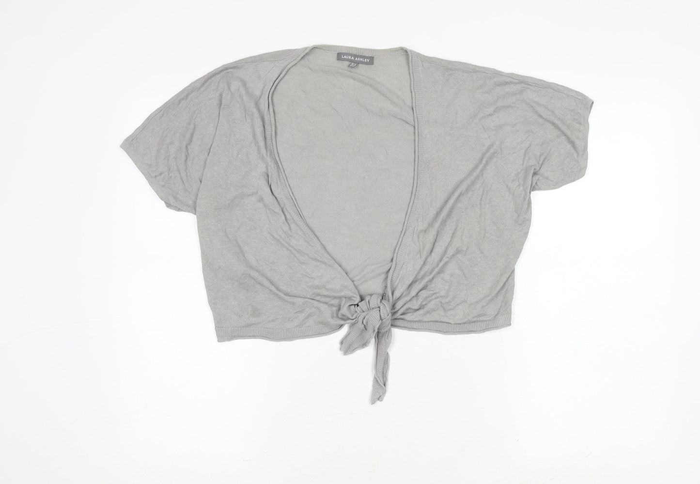 Laura Ashley Women's Grey Shrug, Size 12, Short Sleeve