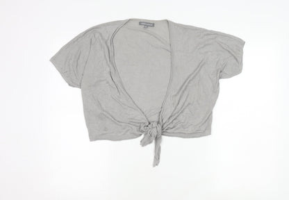 Laura Ashley Women's Grey Shrug, Size 12, Short Sleeve