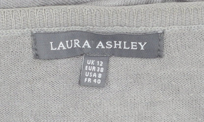 Laura Ashley Women's Grey Shrug, Size 12, Short Sleeve