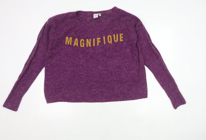 Womens UK Size XL ICHI Purple Pullover Jumper