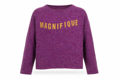 Womens UK Size XL ICHI Purple Pullover Jumper