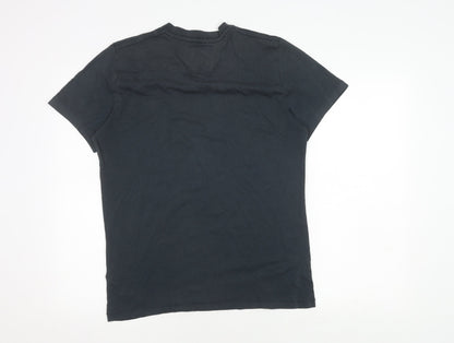 Abercrombie & Fitch Men's Black V-Neck T-Shirt M