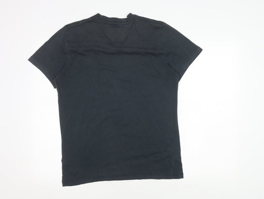 Abercrombie & Fitch Men's Black V-Neck T-Shirt M
