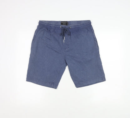 Brave Soul Men's Blue Sweat Shorts Medium
