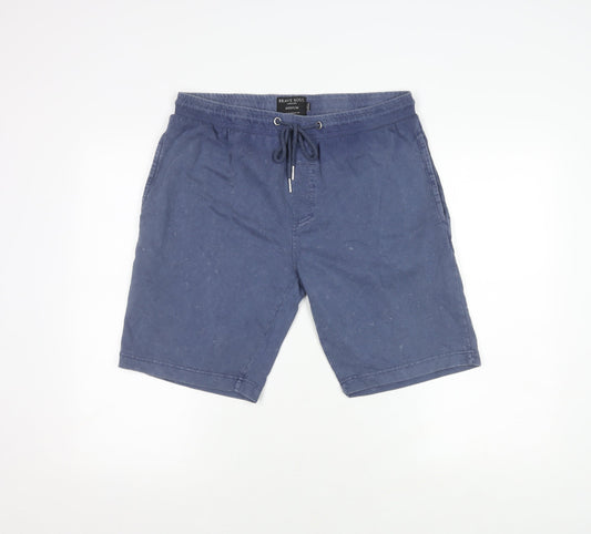 Brave Soul Men's Blue Sweat Shorts Medium