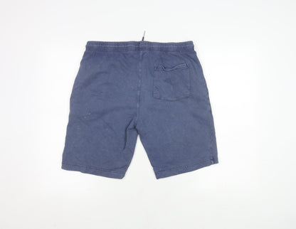 Brave Soul Men's Blue Sweat Shorts Medium