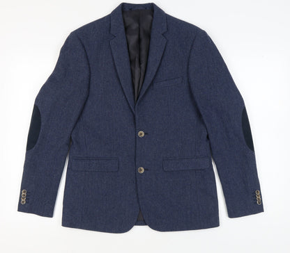 Mens UK Size 40 JACK & JONES Regular Blue Suit Jacket