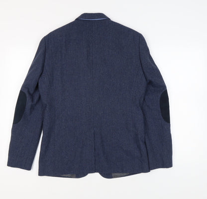 Mens UK Size 40 JACK & JONES Regular Blue Suit Jacket