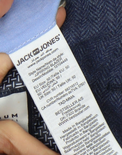 Mens UK Size 40 JACK & JONES Regular Blue Suit Jacket