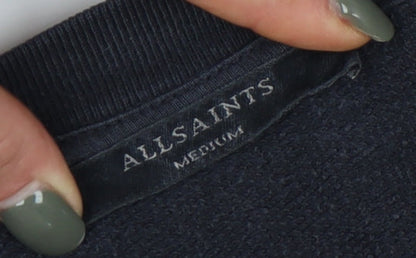 ALLSAINTS Unisex Black Cotton Pullover Sweatshirt Size M