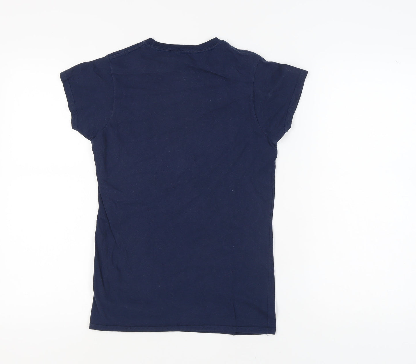 Womens UK Size M Marvel Blue  T-Shirt