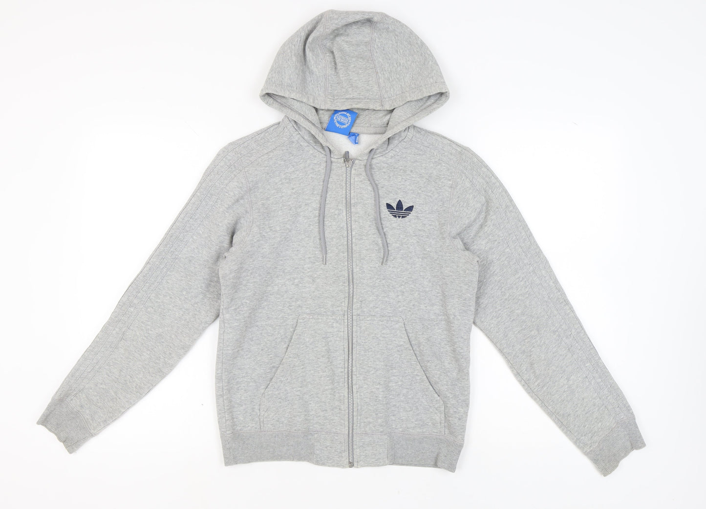 Adidas Unisex Grey Full Zip Hoodie XS - New