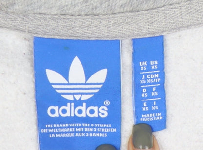 Adidas Unisex Grey Full Zip Hoodie XS - New