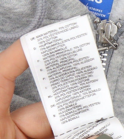 Adidas Unisex Grey Full Zip Hoodie XS - New