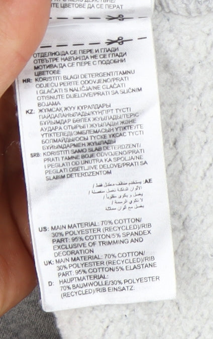 Adidas Unisex Grey Pullover Sweatshirt L Logo Casual