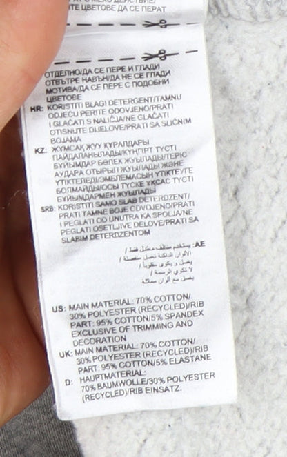 Adidas Unisex Grey Pullover Sweatshirt L Logo Casual