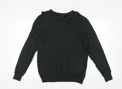 Jeff Banks Men's Black V-Neck Pullover Jumper L