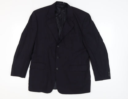 Mens UK Size 42 Pierre Cardin Regular Blue Suit Jacket