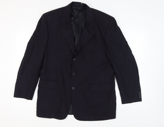 Mens UK Size 42 Pierre Cardin Regular Blue Suit Jacket