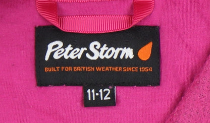 Peter Storm Girls Pink Fleece Pullover Sweatshirt 11-12 Years