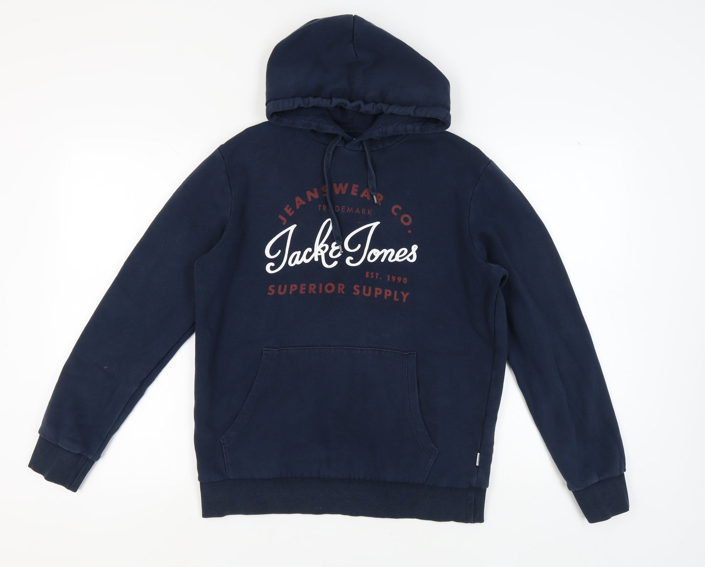 Mens UK Size M JACK & JONES Blue Pullover Hoodie