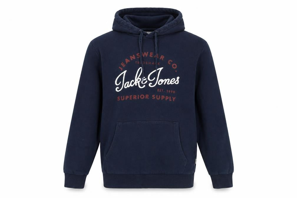 Mens UK Size M JACK & JONES Blue Pullover Hoodie