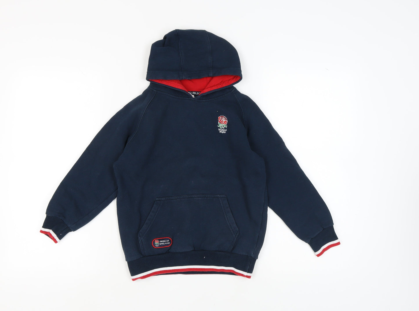 Pride of England Girls Blue Hoodie 9-10 Years, Rugby Sport Style