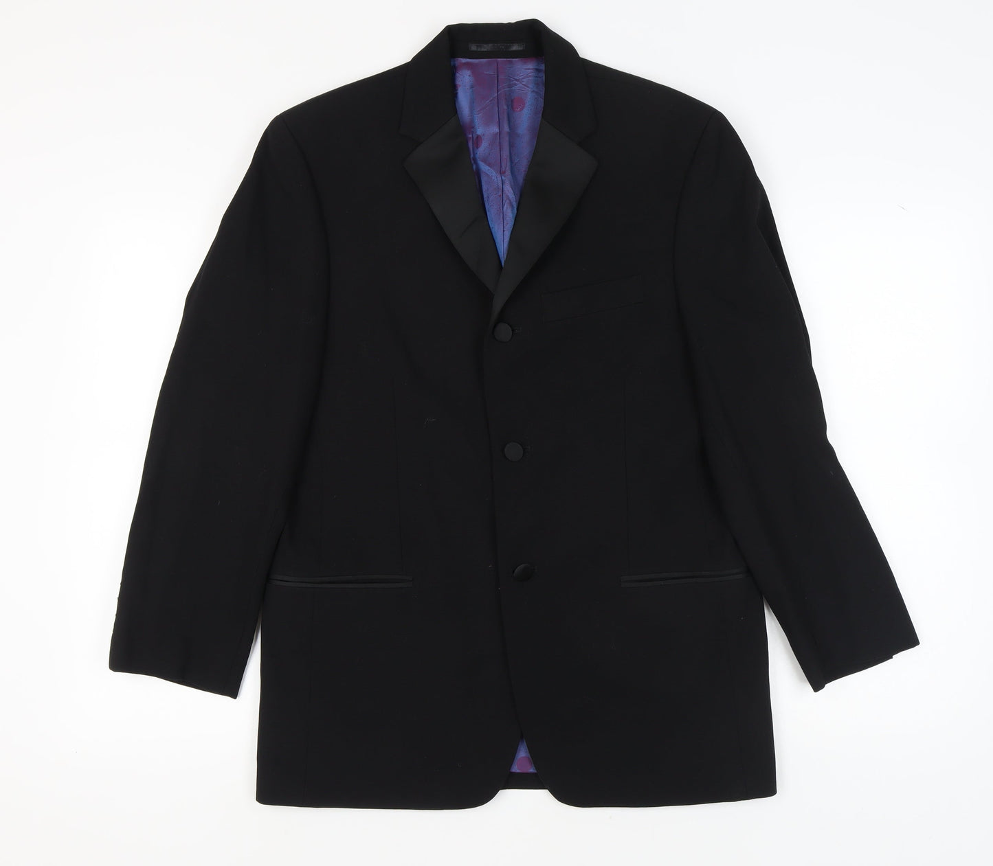 Mens UK Size 38 Daniel Hechter Regular Black Suit Tuxedo