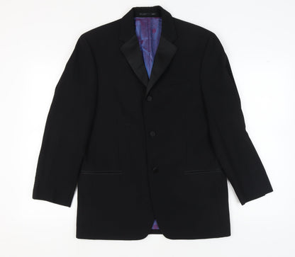 Mens UK Size 38 Daniel Hechter Regular Black Suit Tuxedo
