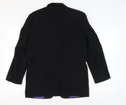 Mens UK Size 38 Daniel Hechter Regular Black Suit Tuxedo