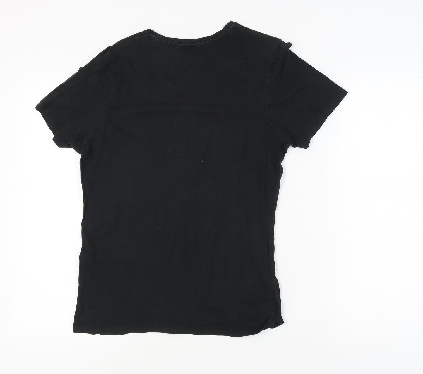 Jack & Jones Men’s Black Graphic T-Shirt Medium