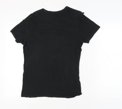 Jack & Jones Men’s Black Graphic T-Shirt Medium