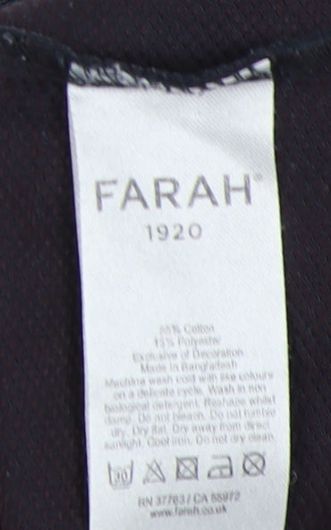 Farah Men's Black Polo M Short Sleeve Casual