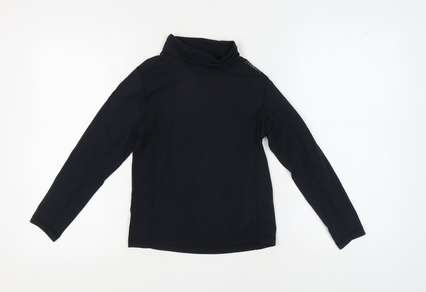 TOG24 Boys Black Long Sleeve Mock Neck Top 9-10 Years
