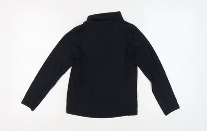 TOG24 Boys Black Long Sleeve Mock Neck Top 9-10 Years