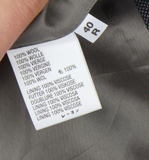 Austin Reed Men's Grey Wool Blazer, Size 40 Regular Fit