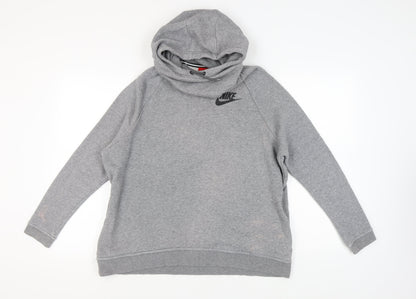 Nike Women's Grey Logo Hoodie XL