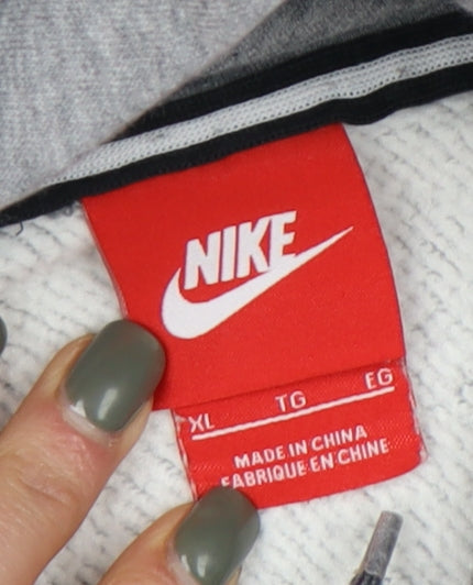 Nike Women's Grey Logo Hoodie XL