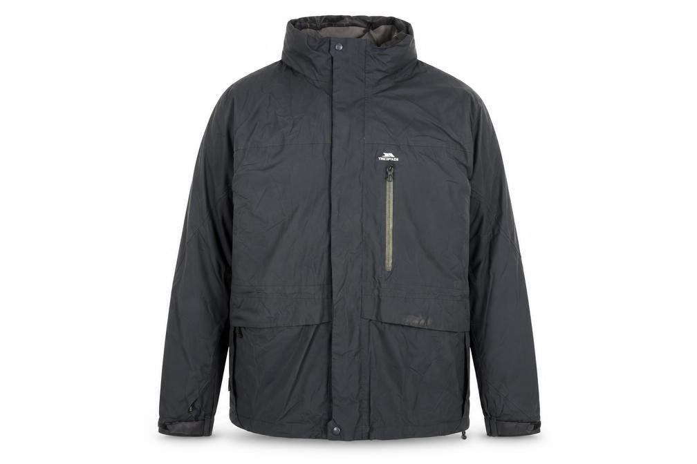 Mens UK Size L Trespass Black Windbreaker Coat