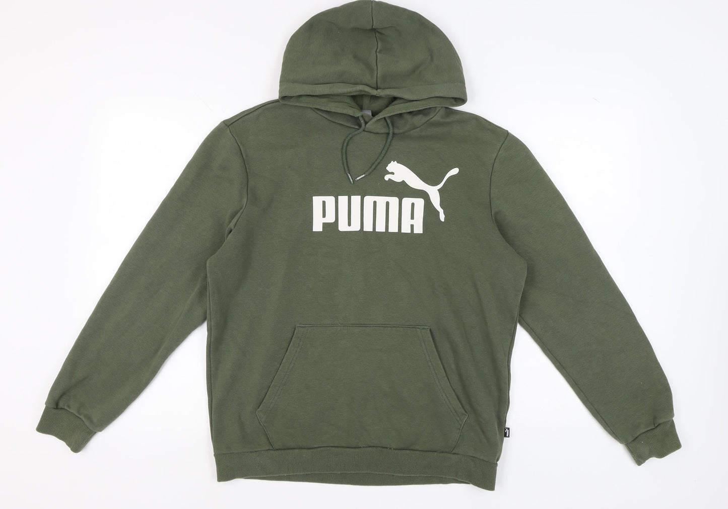 Mens UK Size M PUMA Green Pullover Hoodie