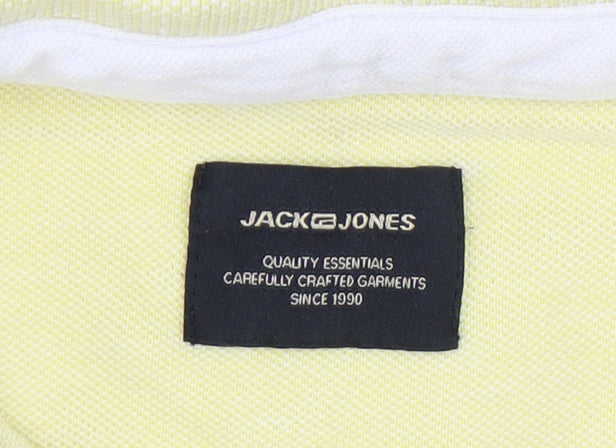 Jack & Jones Yellow Men's Polo Shirt - Medium