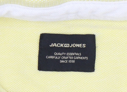 Jack & Jones Yellow Men's Polo Shirt - Medium