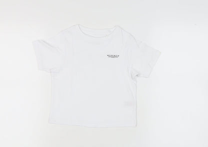 McKenzie Girls 5-6yrs White Cotton T-Shirt with Logo