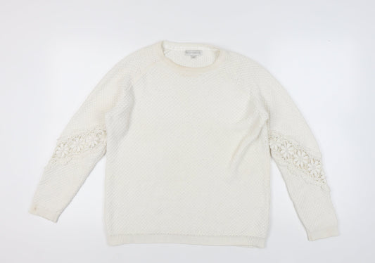 Womens UK Size 12 RJR. JOHN ROCHA White Pullover Jumper
