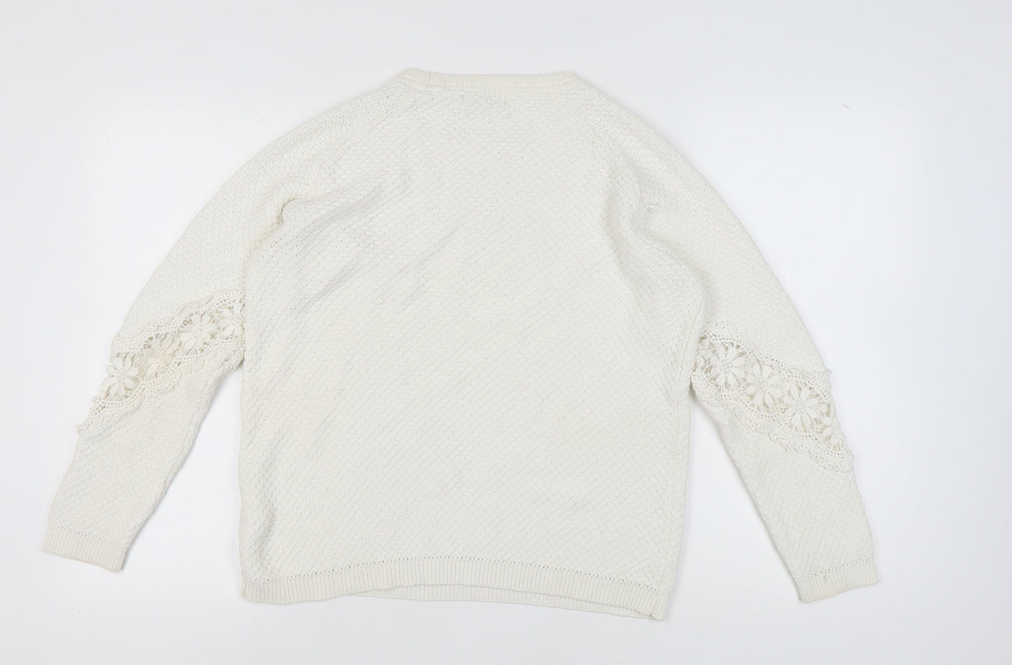 Womens UK Size 12 RJR. JOHN ROCHA White Pullover Jumper