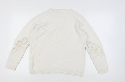 Womens UK Size 12 RJR. JOHN ROCHA White Pullover Jumper