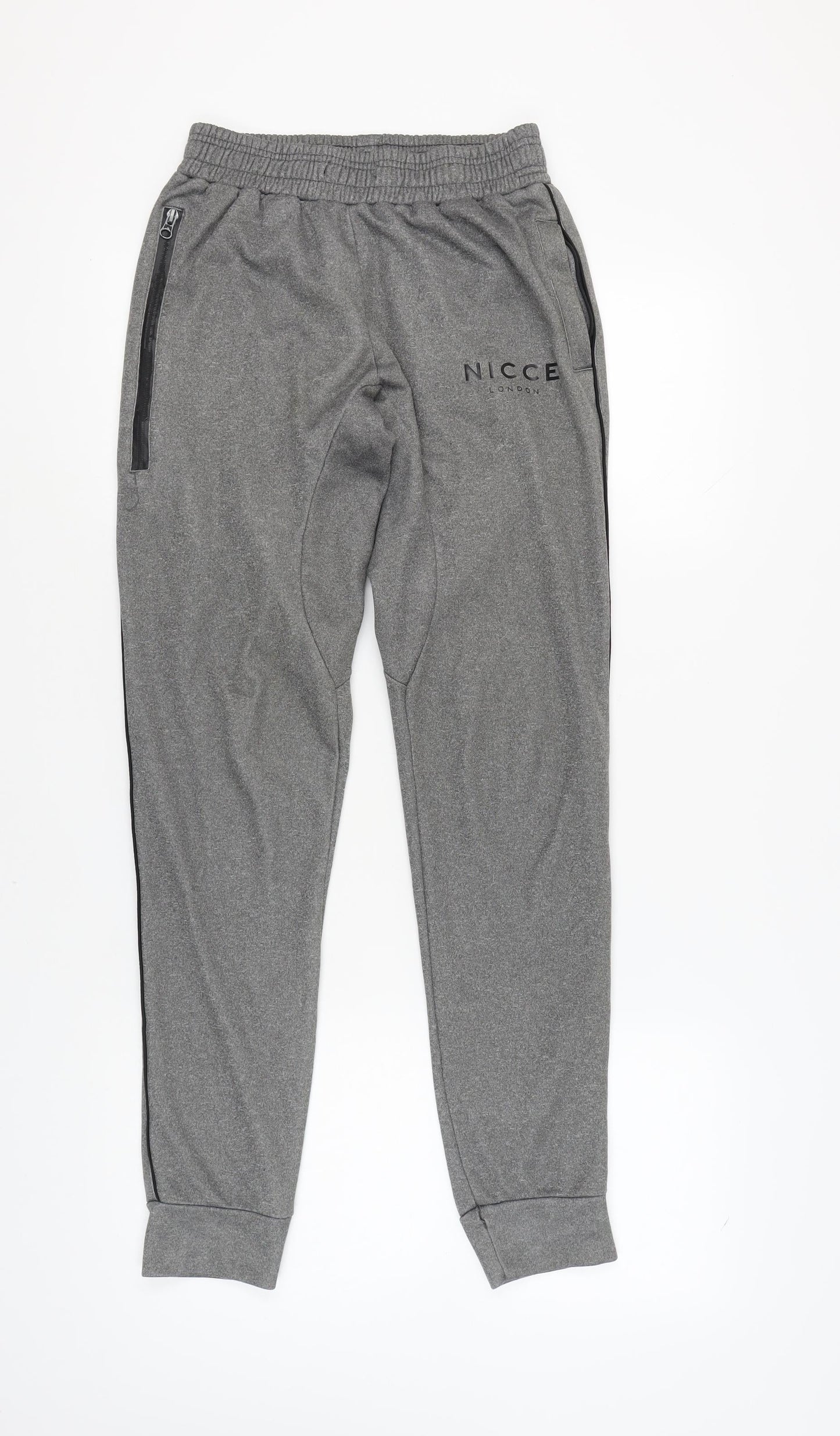 NICCE Men's Grey Joggers, Size S, Tapered Fit